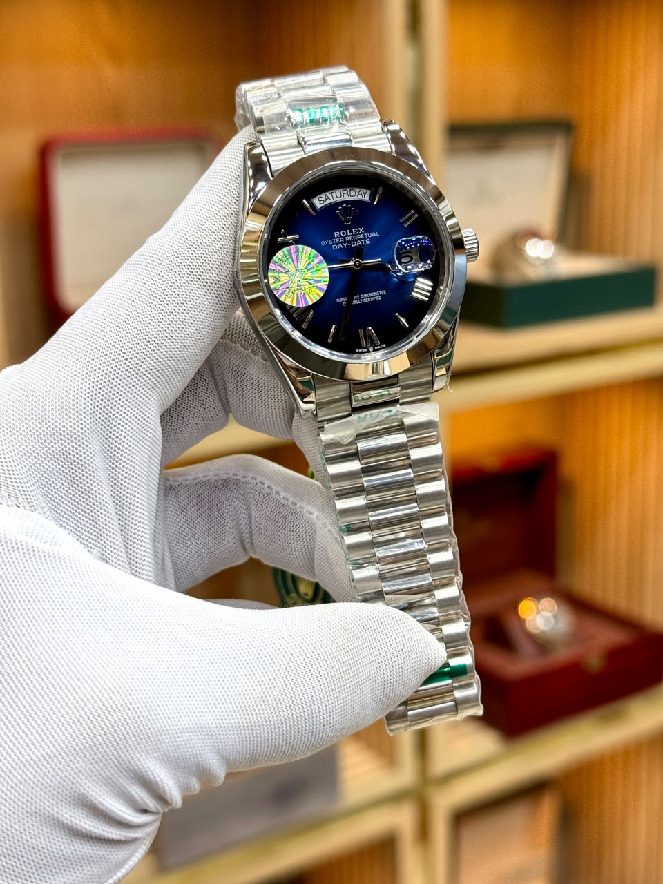 Rolex DAY-DATE Silver Master grade