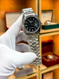 Rolex Black flutted dial