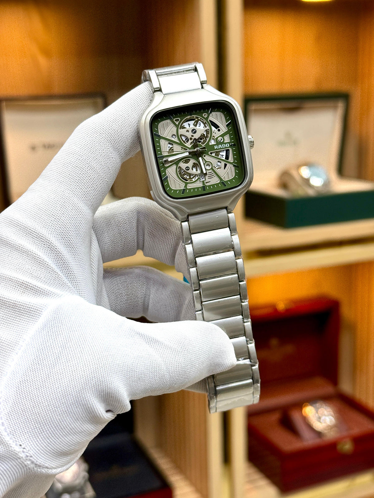 Rado-Square Watch – Black skeleton
