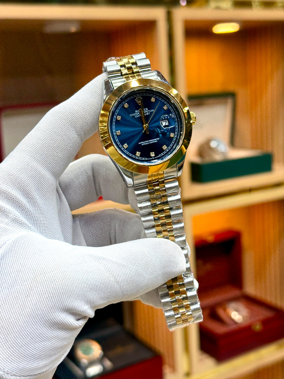 Rolex datejust blue dial