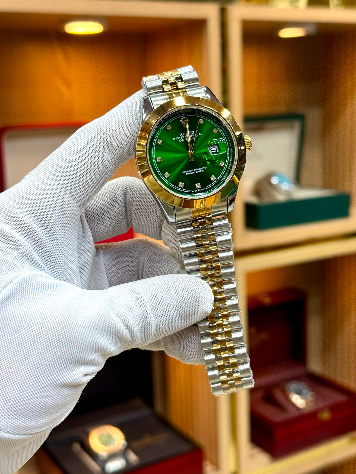 Rolex datejust Green dial