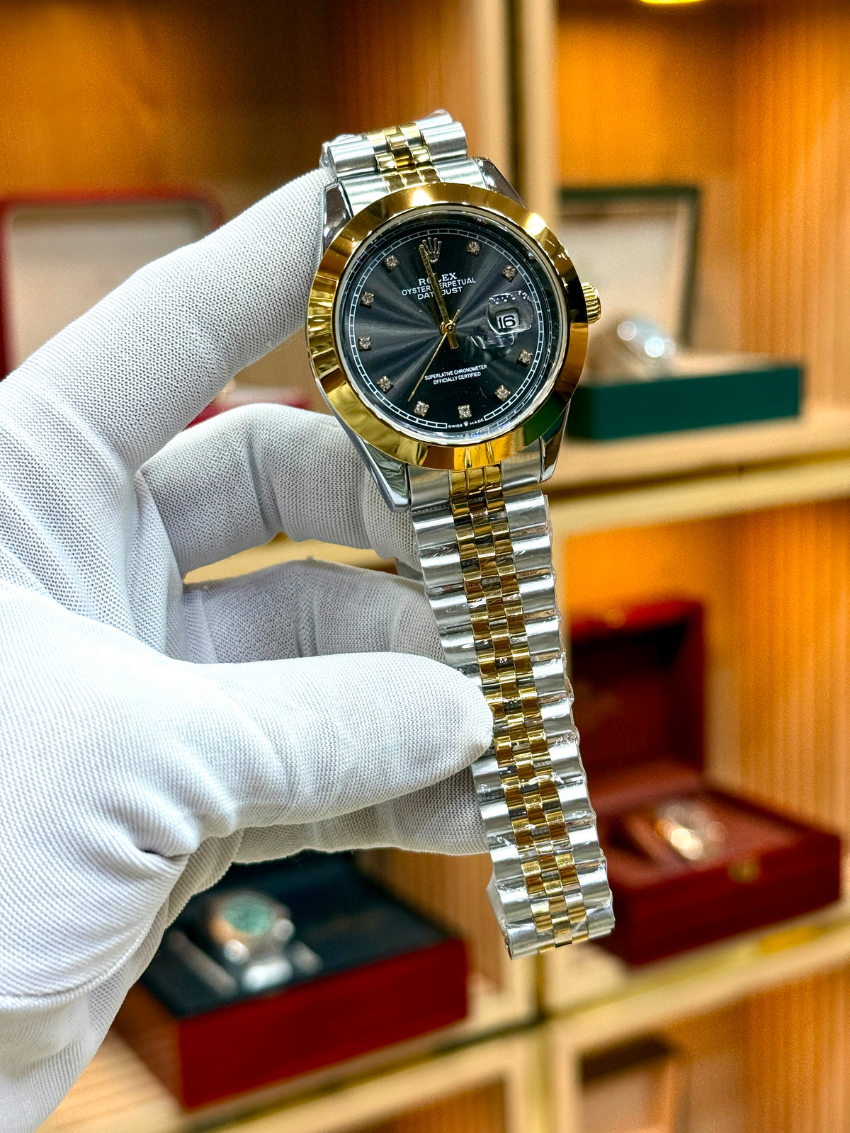 Rolex datejust black dial