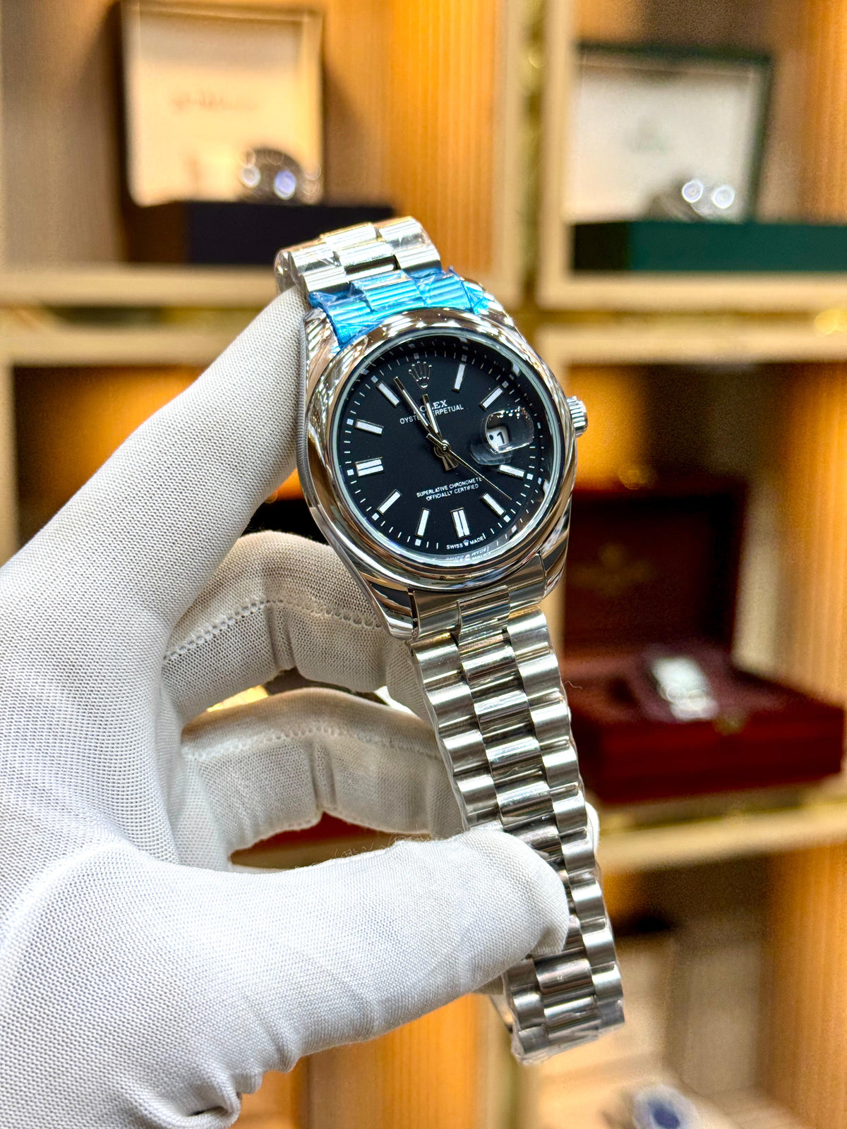 Rolex Oyster Perpetual Black Dial Watch
