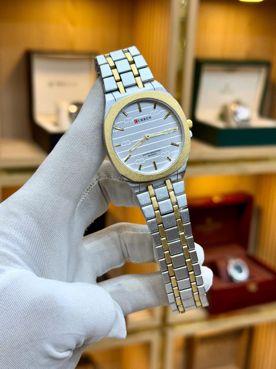 CURREN Silver & Gold Classic Watch