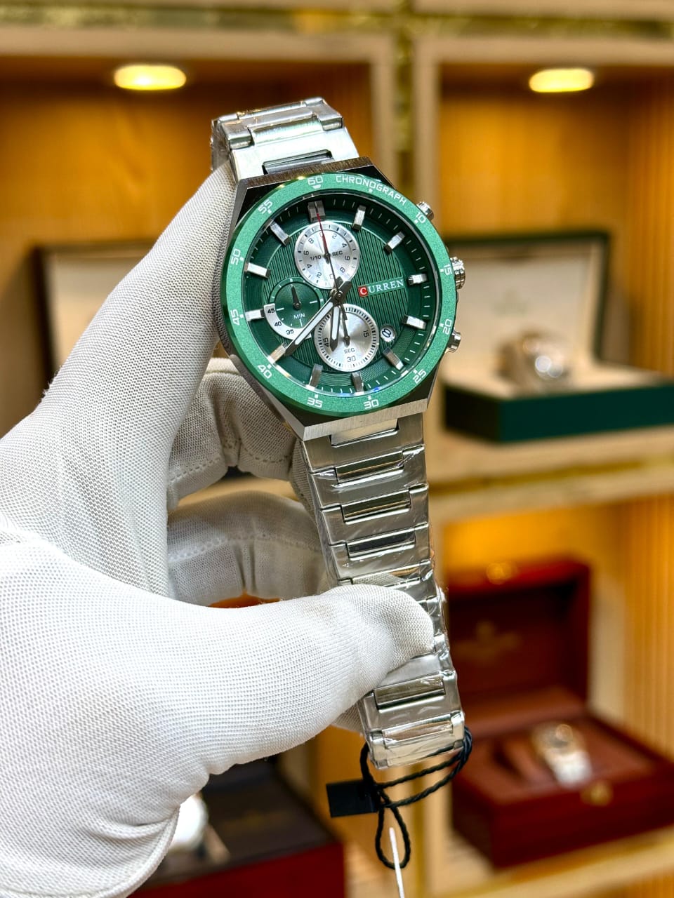 Curren Sport Chronograph – Silver Green