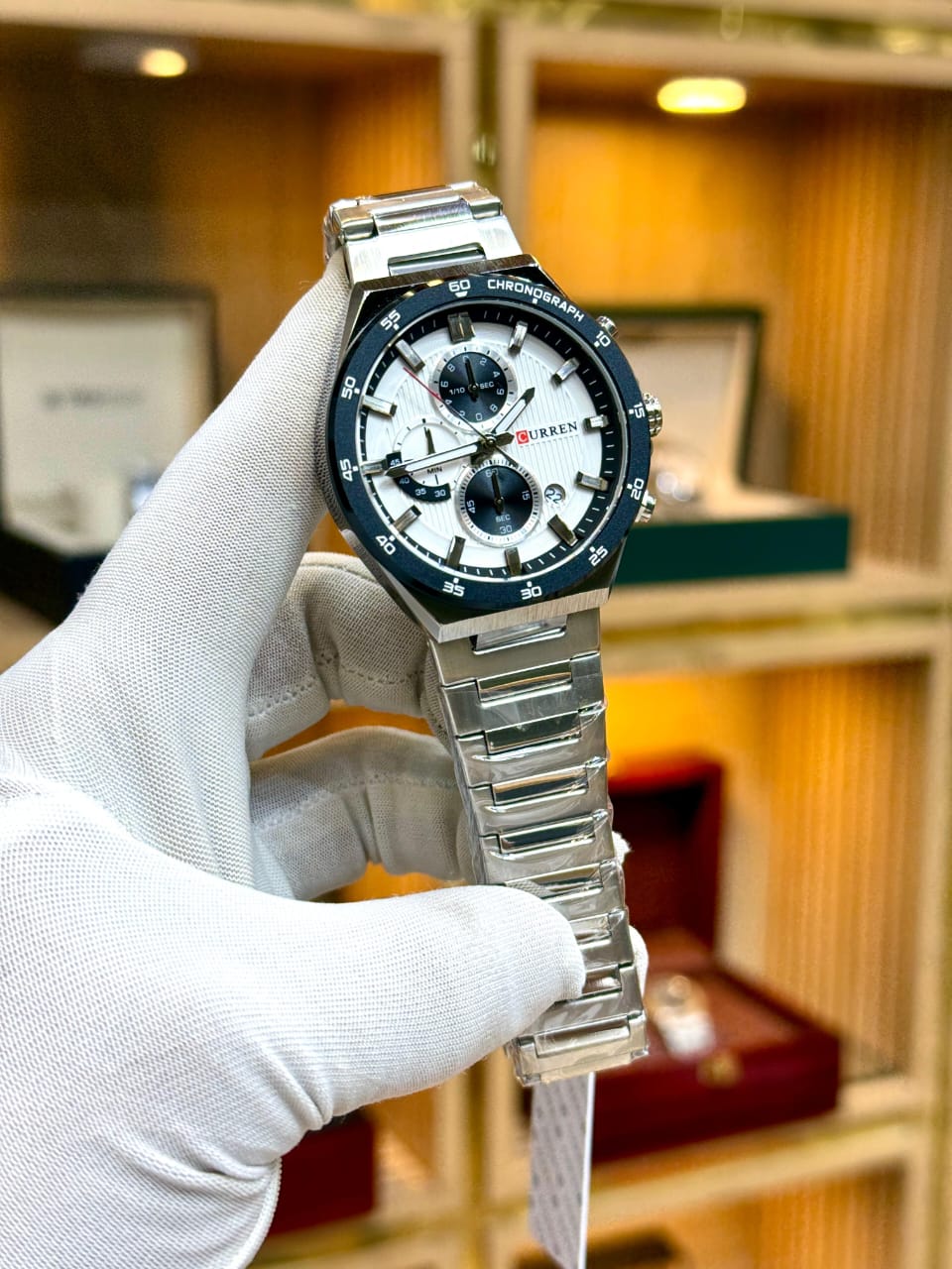 Curren Sport Chronograph – Silver Blue