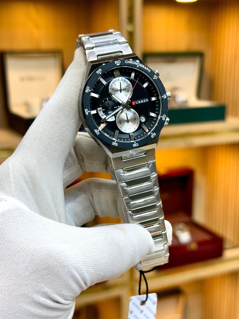 Curren Sport Chronograph – Silver Black