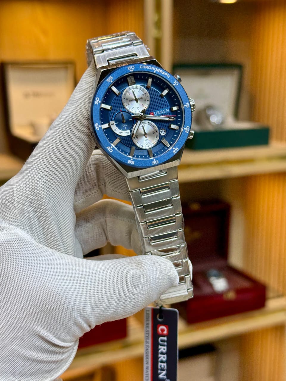Curren Sport Chronograph – Silver Blue