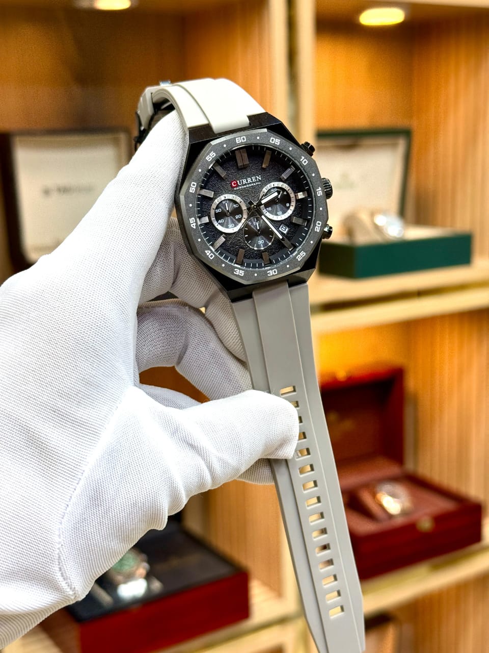 Curren Chronograph – Grey & black