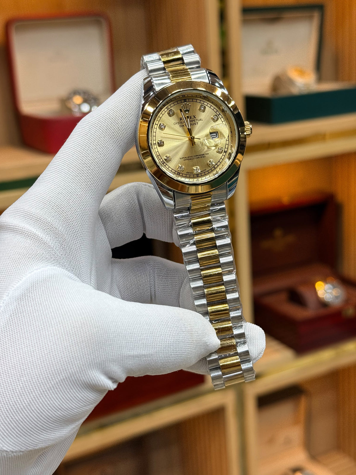 Rolex datejust Golden dial