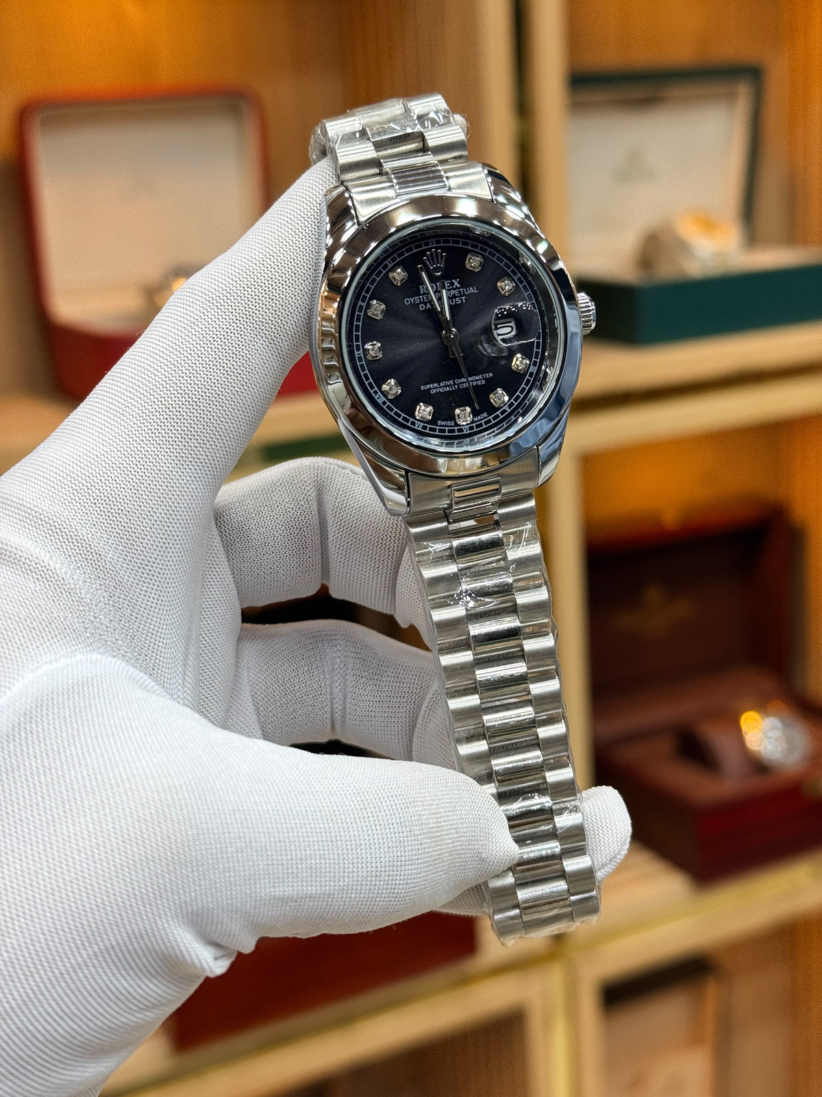 Rolex datejust black dial